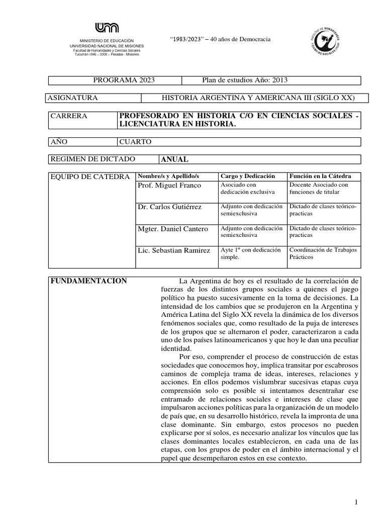 Programa - 2023 HAYA III | PDF | America latina | Argentina