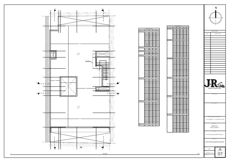 Planos Arquitectónicos Edificio Multiusos | PDF