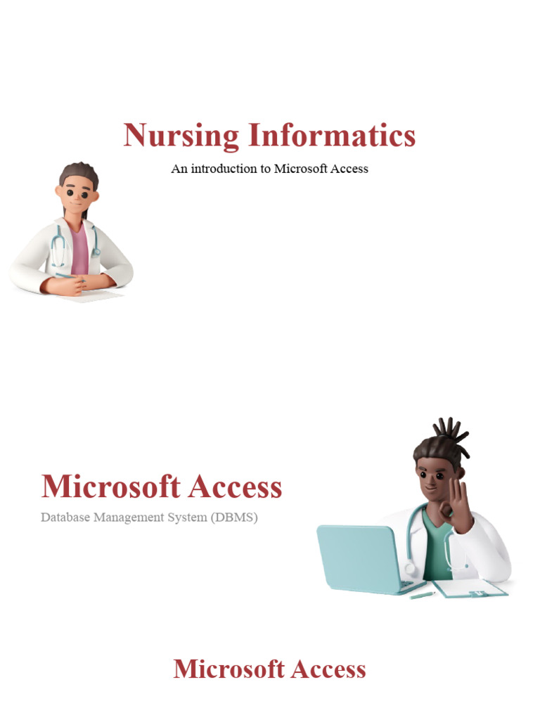 Microsoft Access Demo for Nursing Informatics | PDF | Databases ...