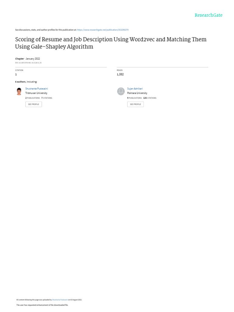 Matching and Scoring Final | PDF | Applied Mathematics