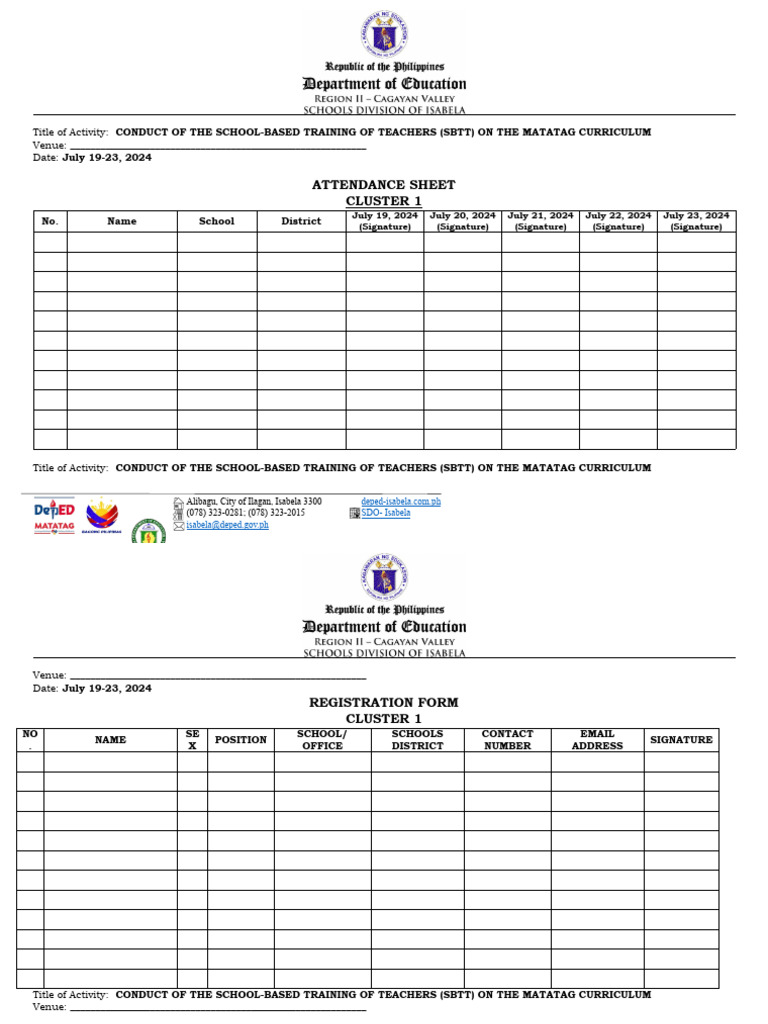 SBTT Training on MATATAG Curriculum | PDF