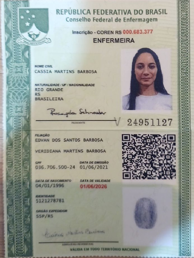 Carteira Coren | PDF