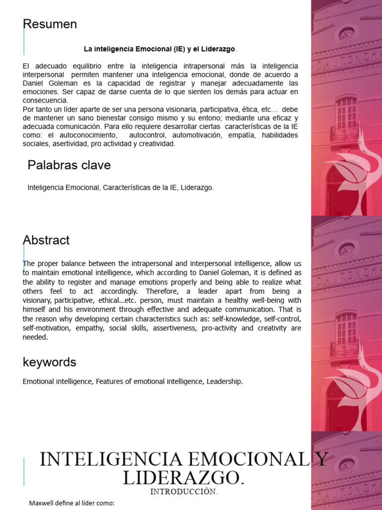 Inteligencia Emocional Liderazgo | PDF | Las emociones | Inteligencia ...