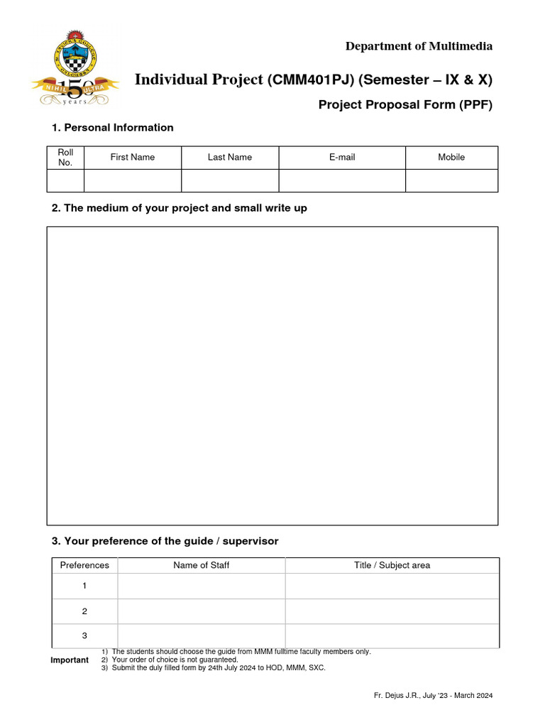 Multimedia Project Proposal Guidelines | PDF | Computers | Technology ...