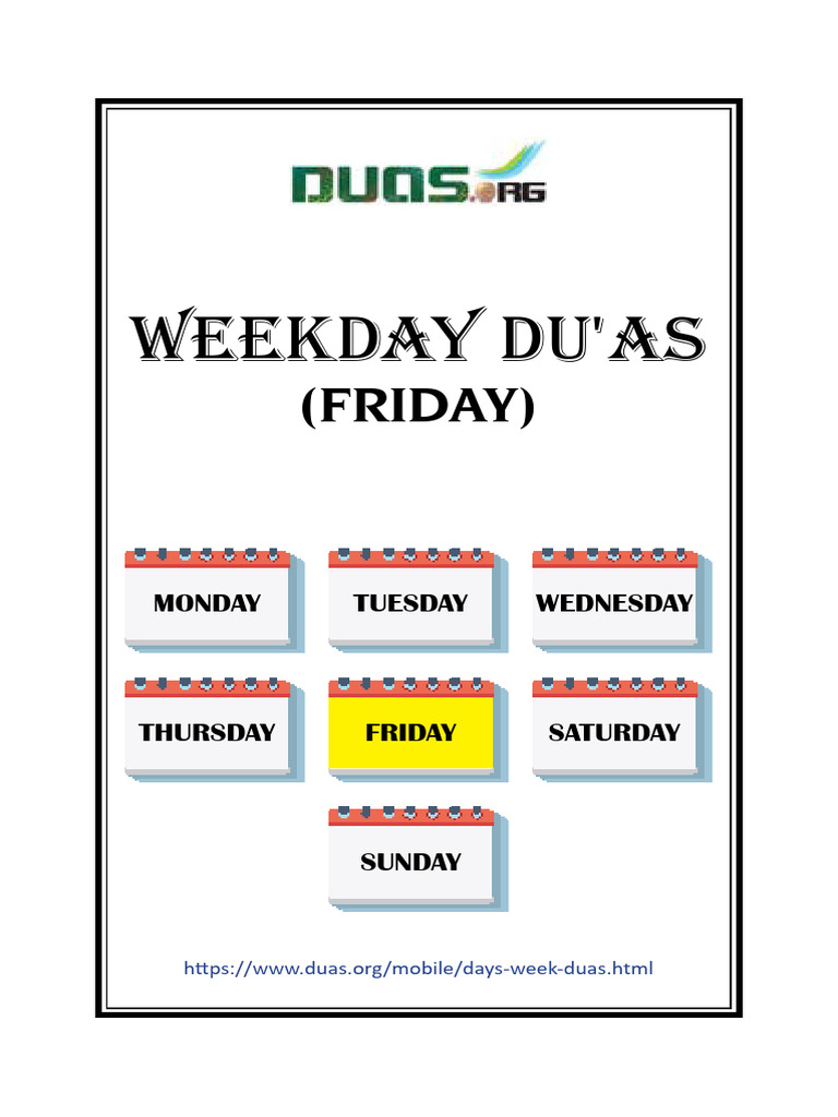 Special Duas for Friday Prayers | PDF | Prophets And Messengers In ...