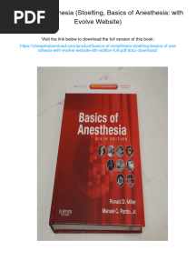 Basics of Anesthesia (Stoelting, Basics of Anesthesia: With Evolve Website) - 6th Edition. ISBN 1437716148, 978-1437716146