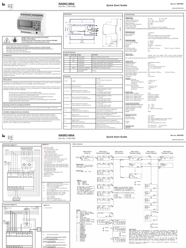 NA003-M64 Quick Start Guide | PDF | Mains Electricity | Alternating Current