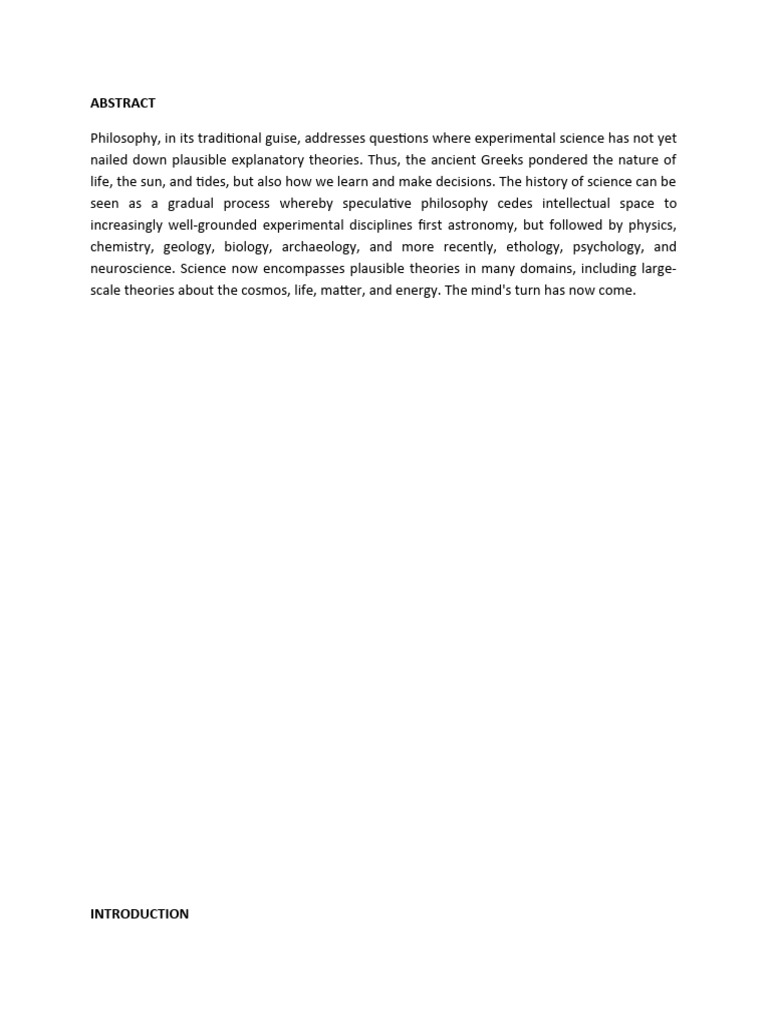 Neurobiology and Philosophy of Mind | PDF | Mind | Philosophy Of Mind