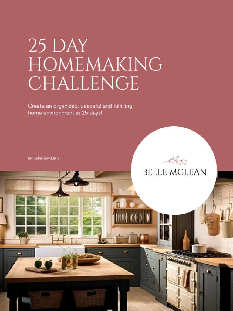 25 Day Homemaking Challenge | PDF | Sleep | Relaxation (Psychology)