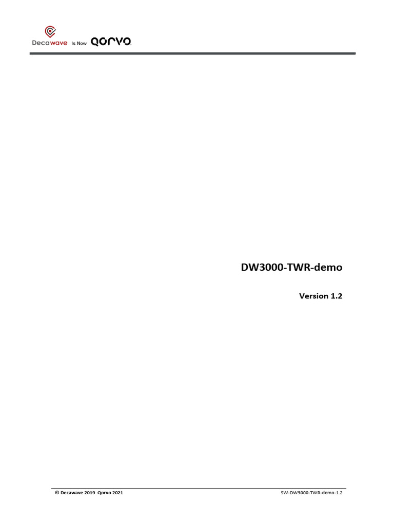 DW3000 TWR Demo Overview | PDF | Device Driver | Parameter (Computer ...