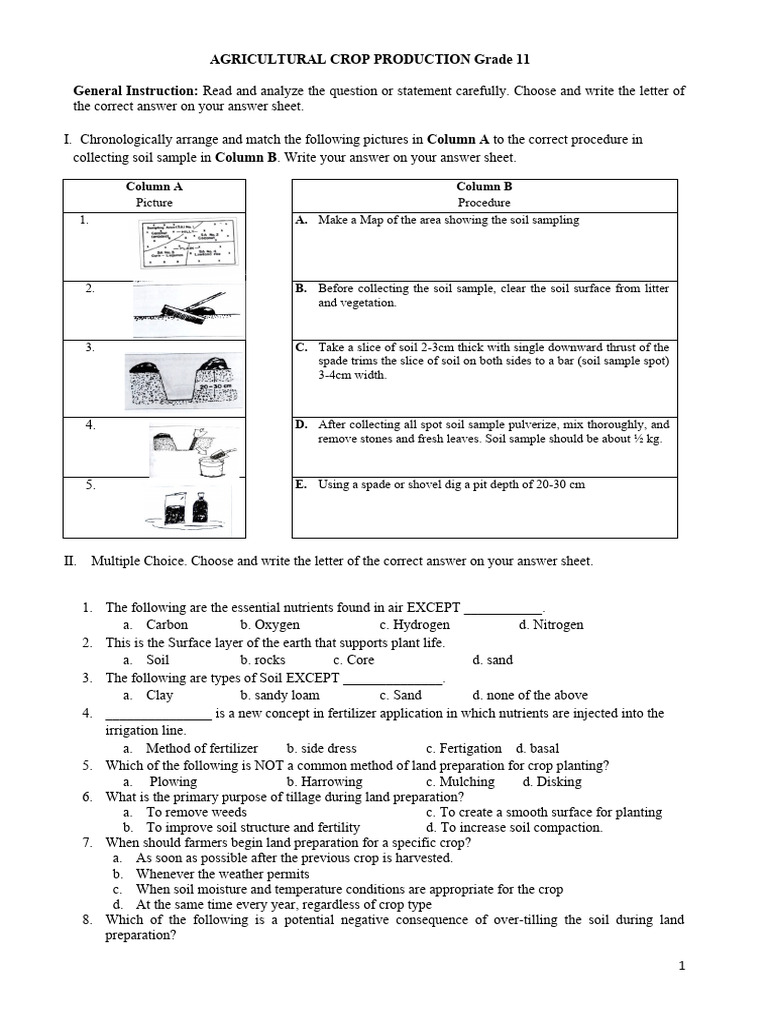 Grade 11 Crop Production Guide | PDF | Grafting | Soil