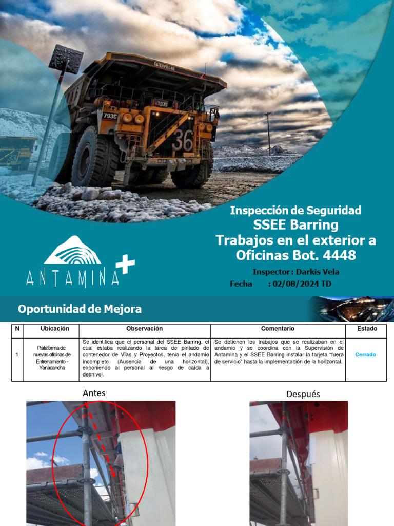 Inspección de Seguridad en Yanacancha | PDF | Tecnología