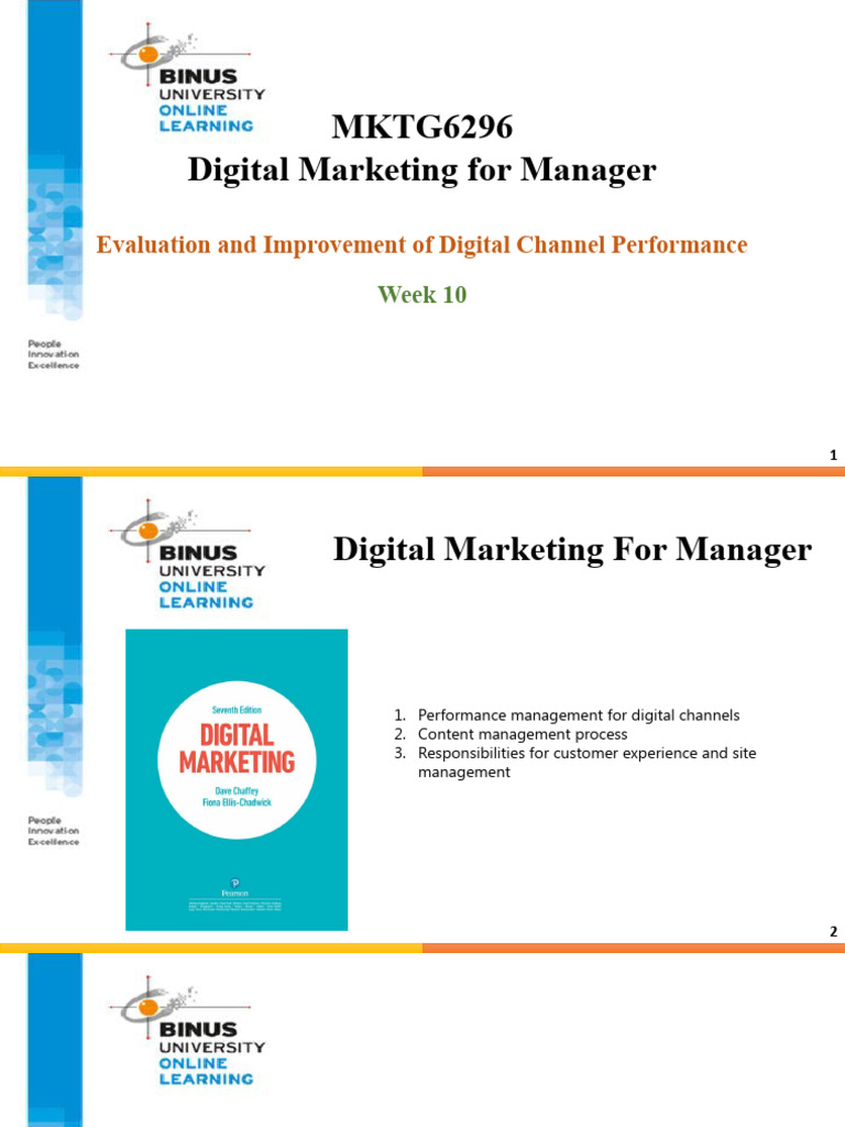 MKTG6296 Digital Marketing For Manager: Evaluation and Improvement of ...