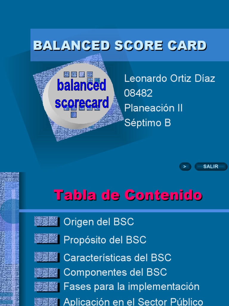 Componentes del Balanced Scorecard | PDF | Cliente | Innovación