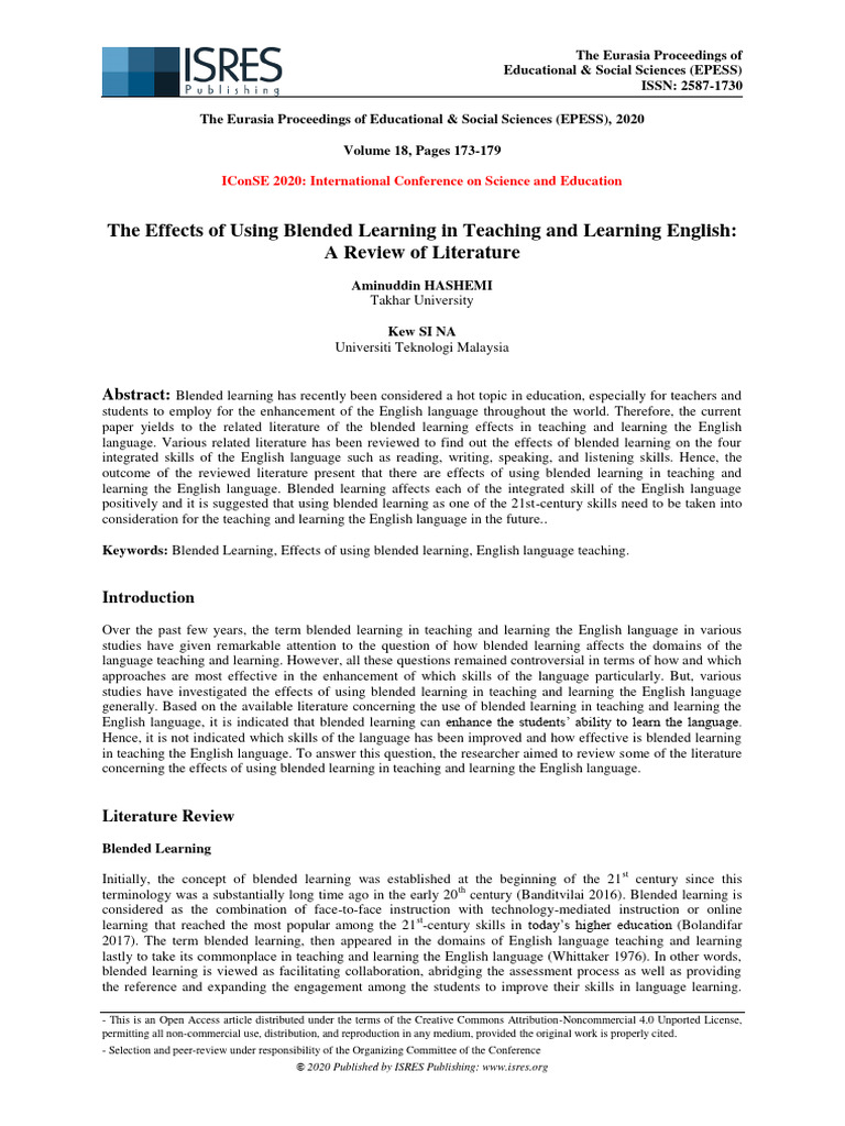 Blended Learning's Impact on English Teaching | PDF | Educational ...