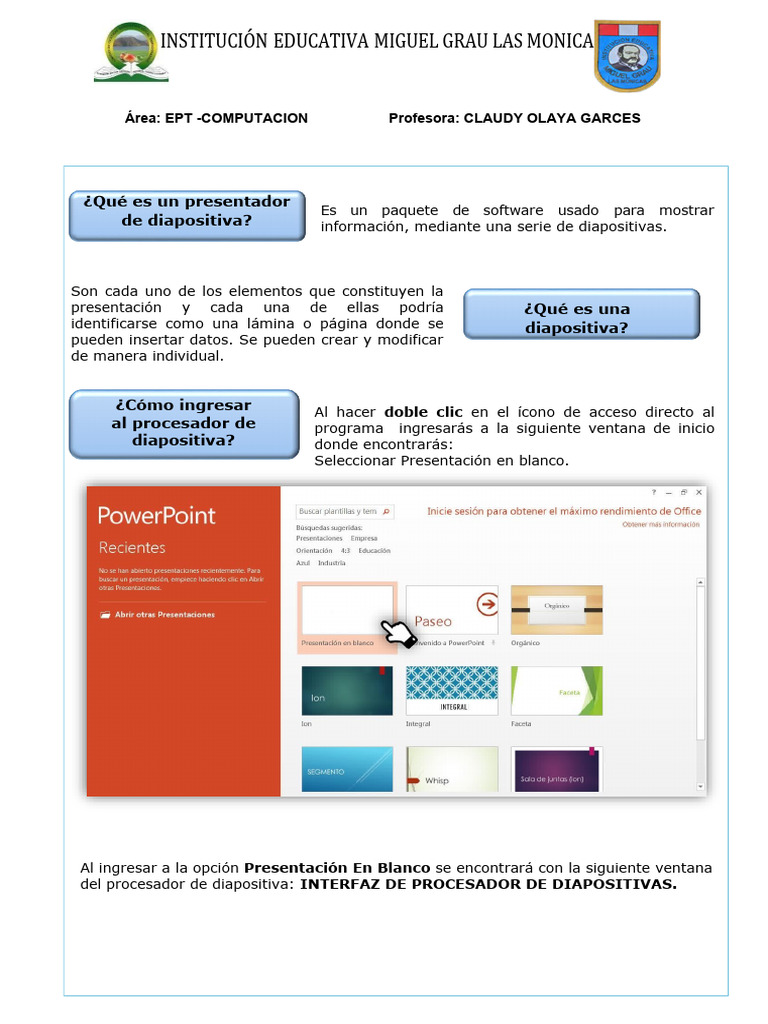 GUIA PAWER POW | PDF | Ventana (informática) | Microsoft PowerPoint