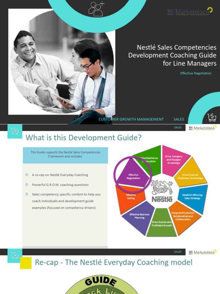 Nestlé Sales Coaching Development Guide | PDF | Negotiation | Sales
