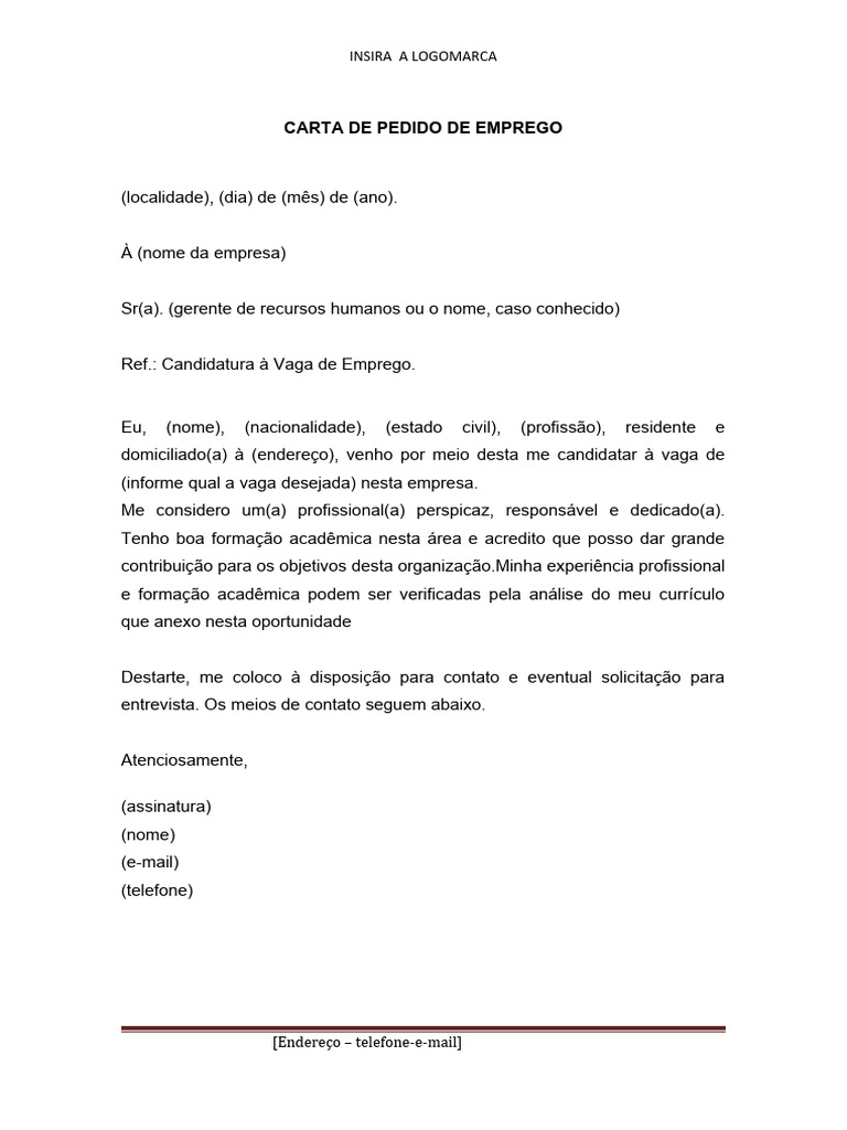 modelo-de-carta-de-pedido-de-emprego-pdf-carreira-e-crescimento
