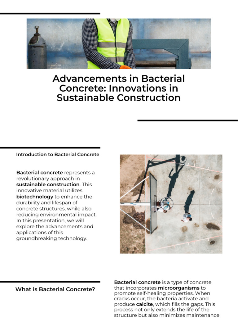 Bacterial Concrete: Sustainable Innovation | PDF | Concrete ...