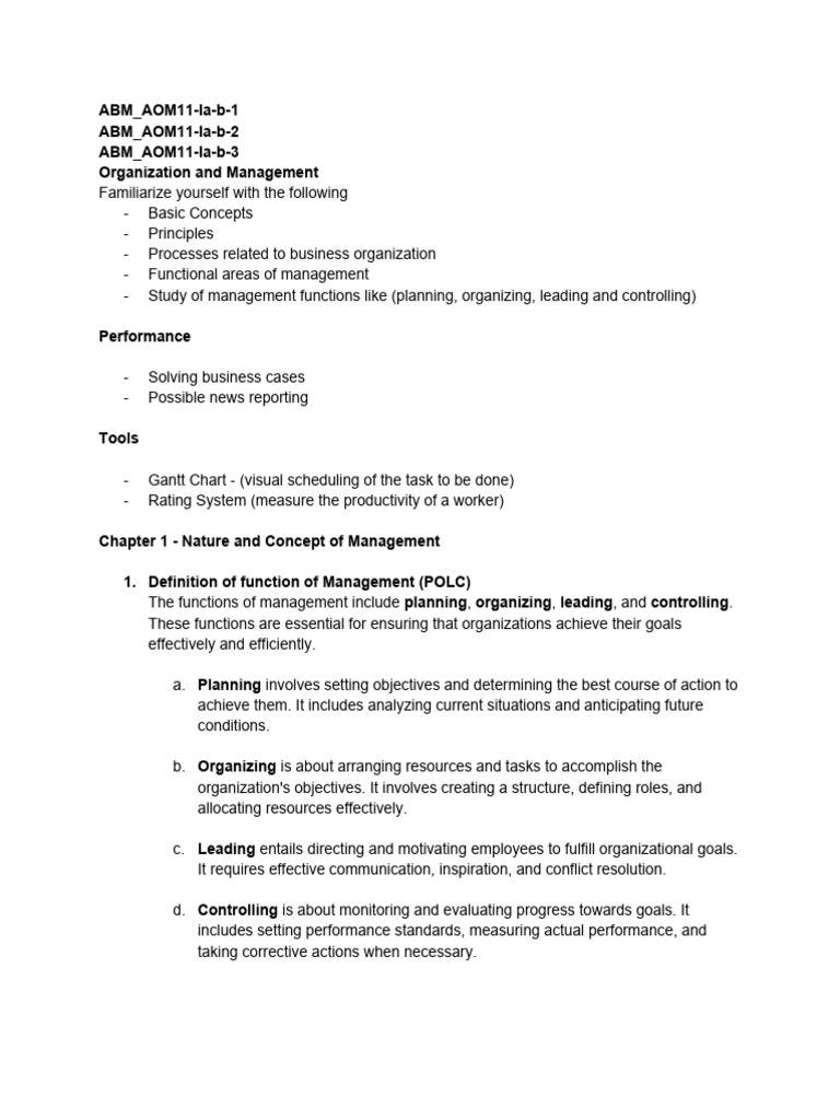 Pmo nature and concept of management pdf human resources goal