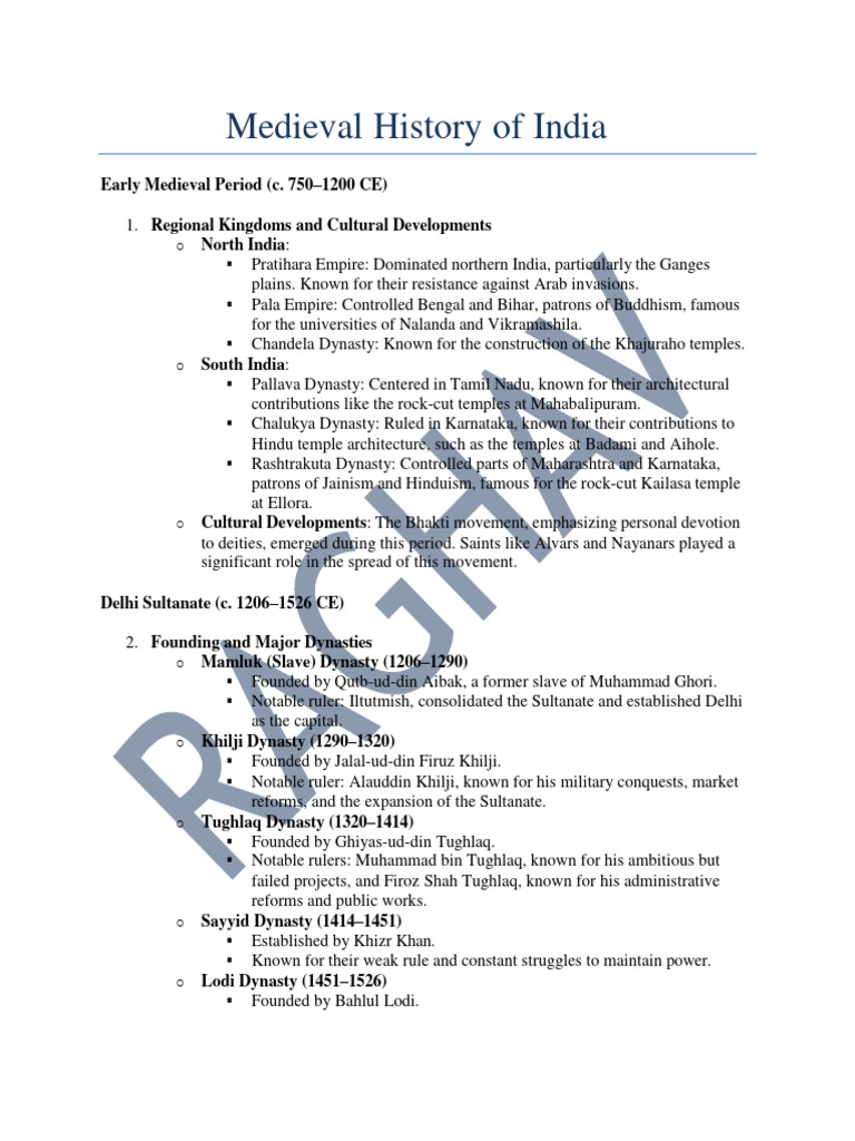 Medieval History of India | PDF | Mughal Empire