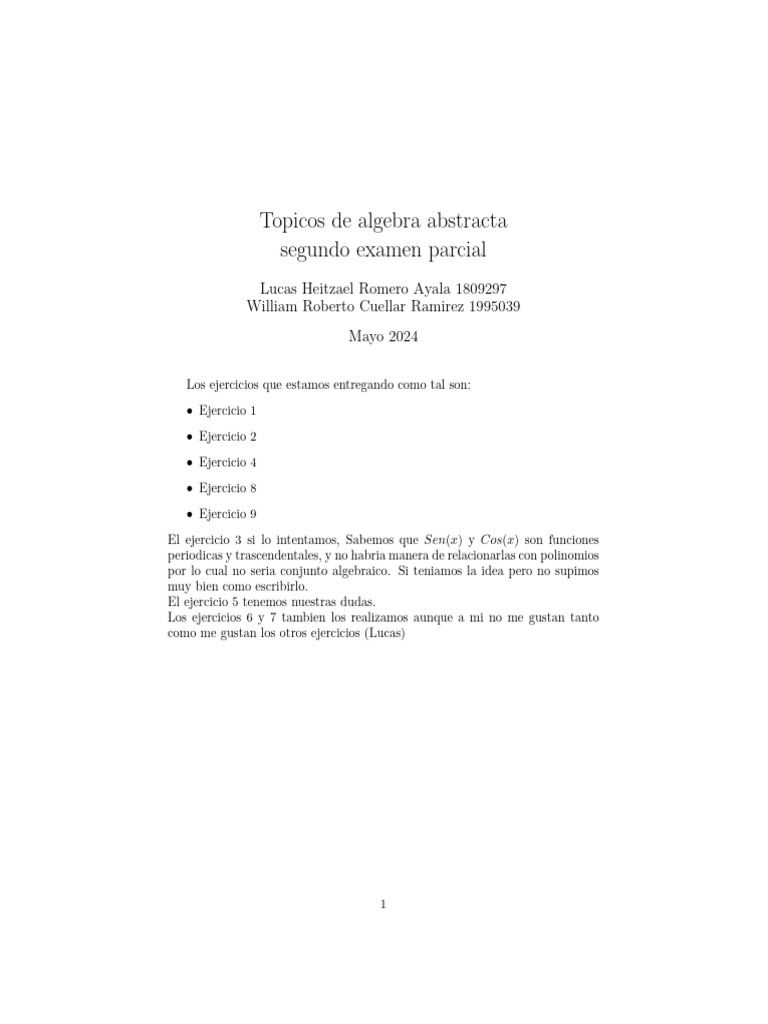 TDAA Segundo Examen Lucas William | PDF | Matemáticas | Conceptos ...