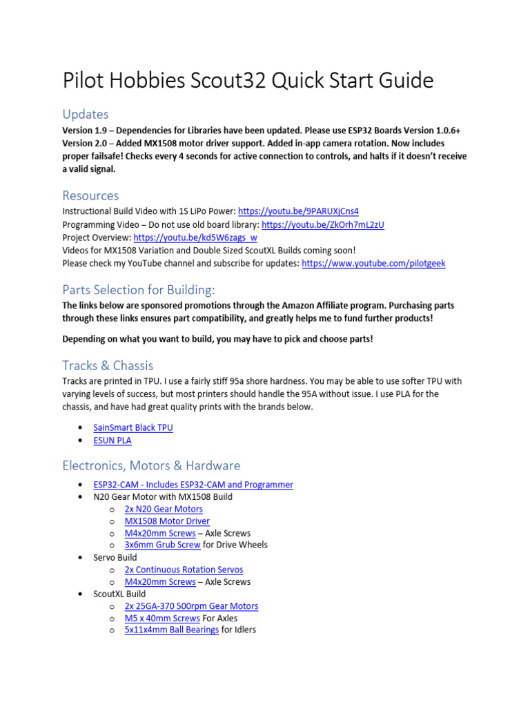 Scout32 Quick Start Guide | PDF | Battery Charger | Electrical Connector