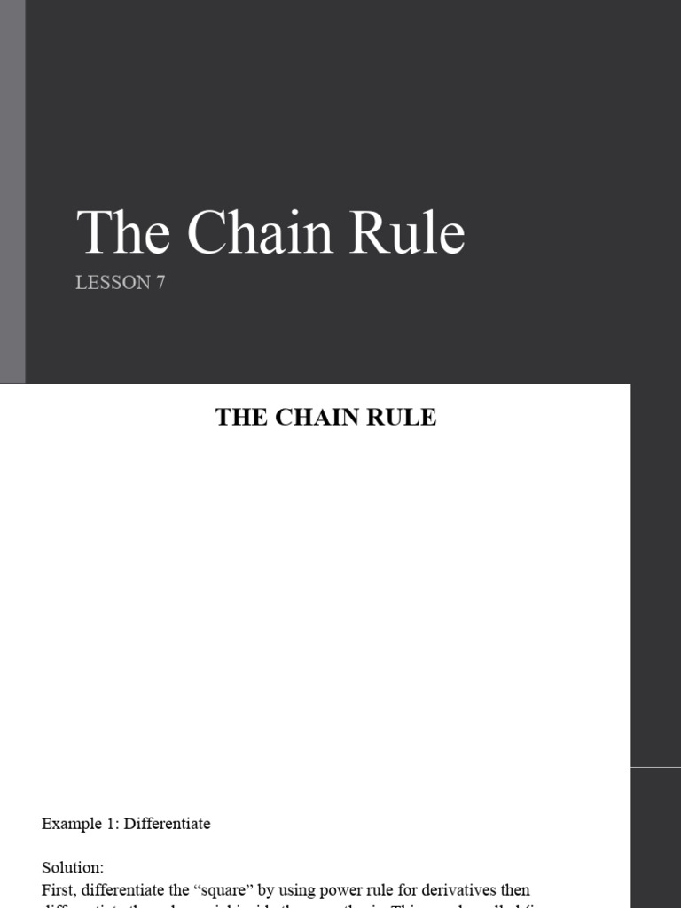 Understanding the Chain Rule in Calculus | PDF