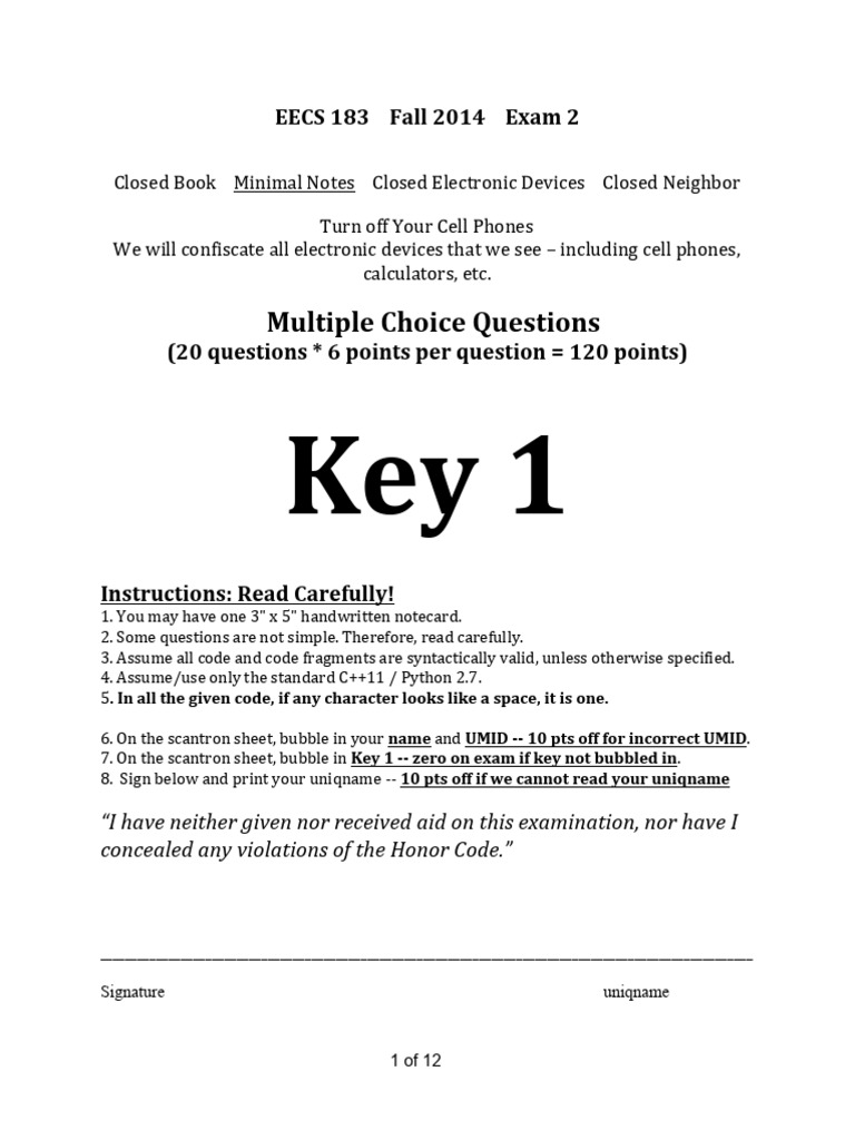 MC Key1 Solution | PDF | String (Computer Science) | Object Oriented ...