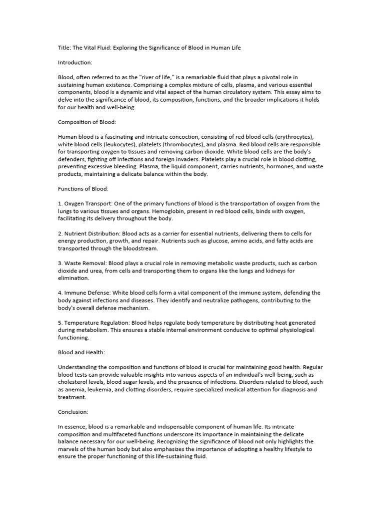 Blood Cell | PDF | Blood | Blood Cell