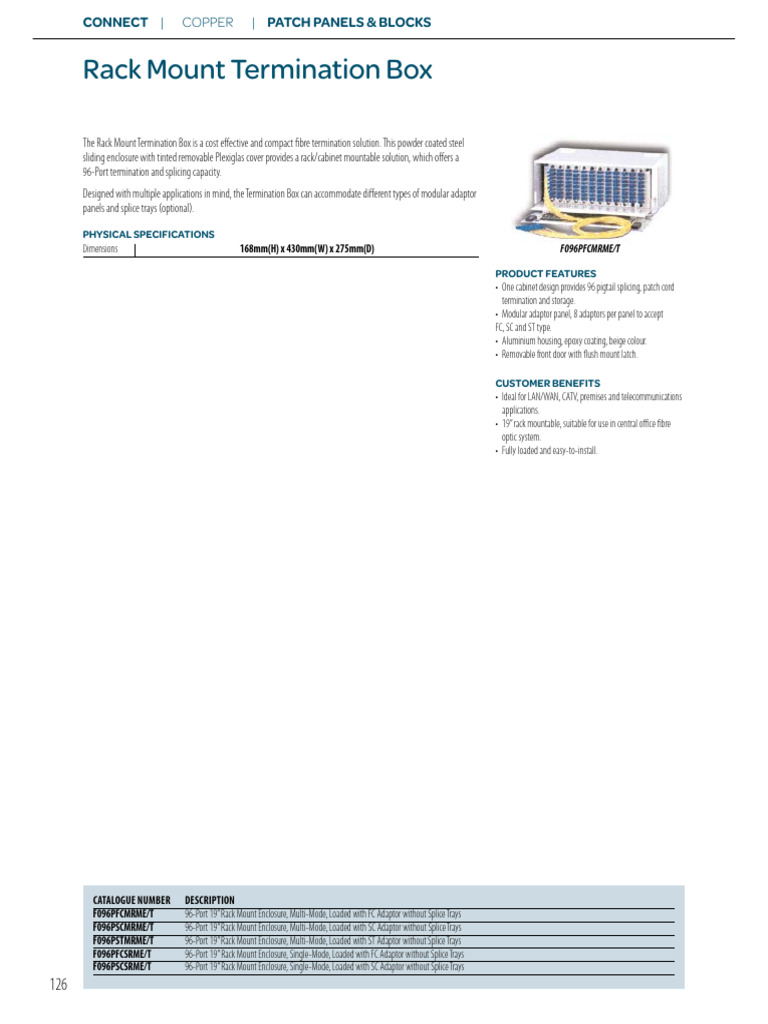 Rack Mount Termination Box | PDF | Equipment