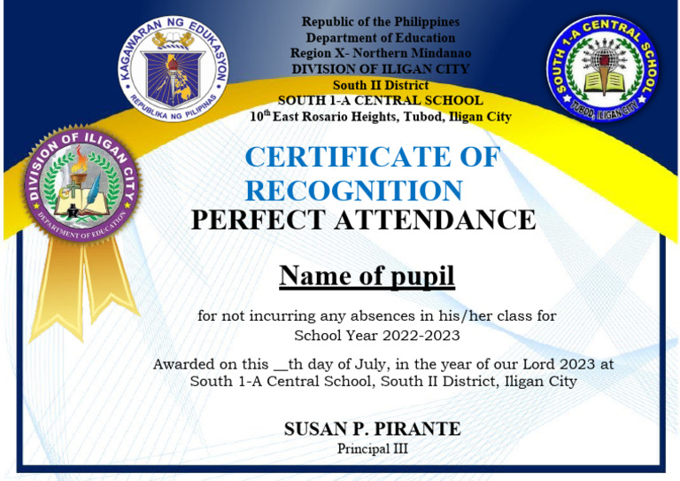 TEMPLATE 4 (Perfect Attendance) PDF