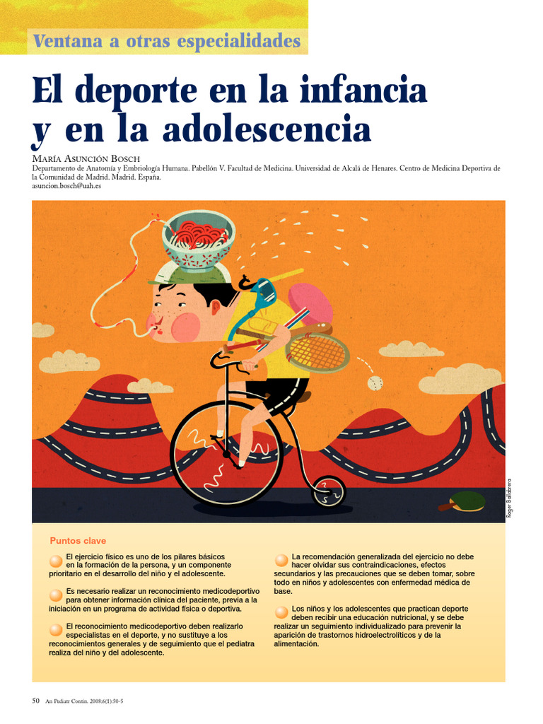 El deporte en la infancia y en la adolescencia an pediatr contin 2008