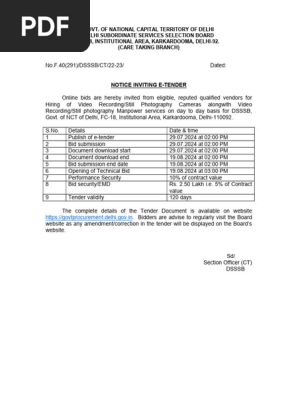 Tender Document 1