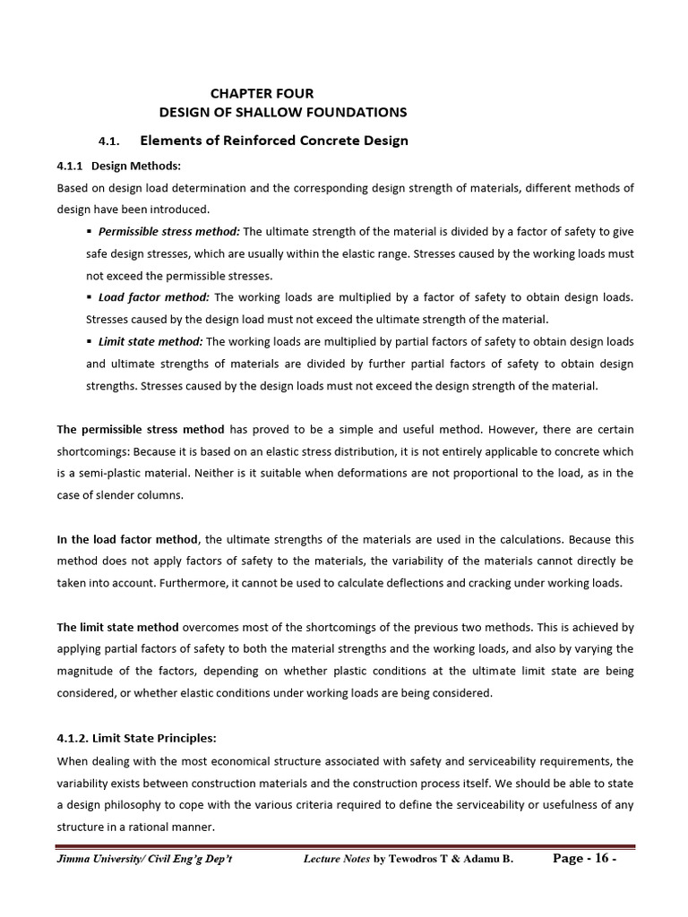 Shallow Foundations Design Notes | PDF | Strength Of Materials ...