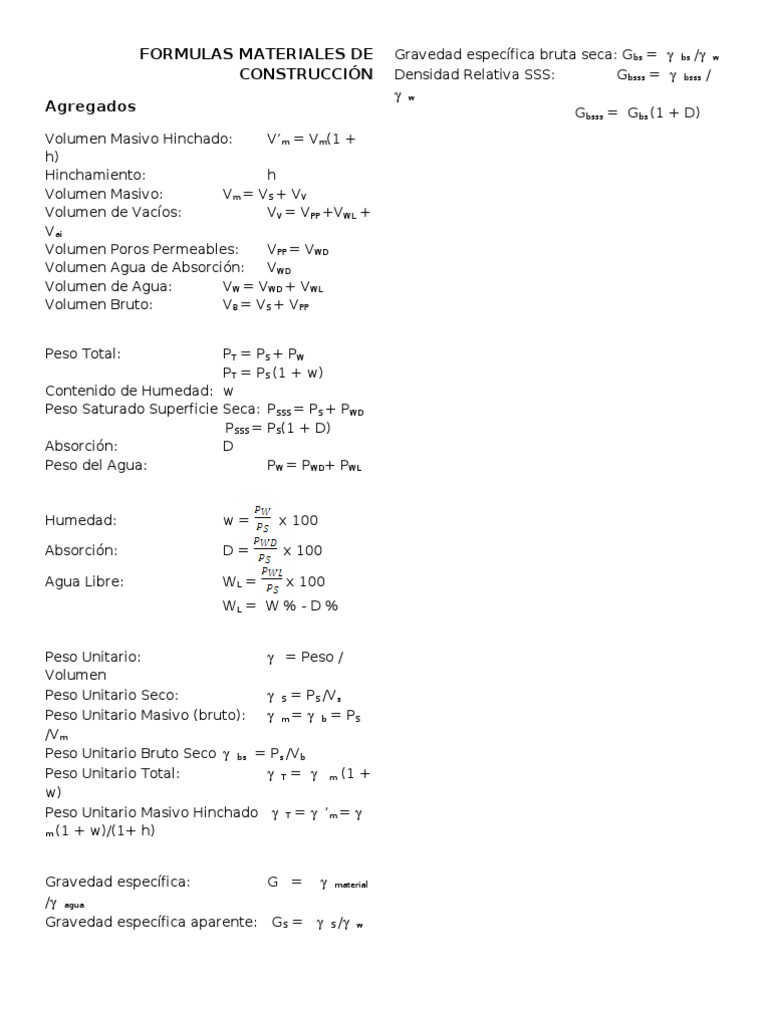 Resultado de imagen para FORMULAS DE GRANULOMETRIA