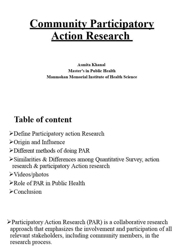 WHAT IS PARTICIPATORY ACTION RESEARCH visual data 2