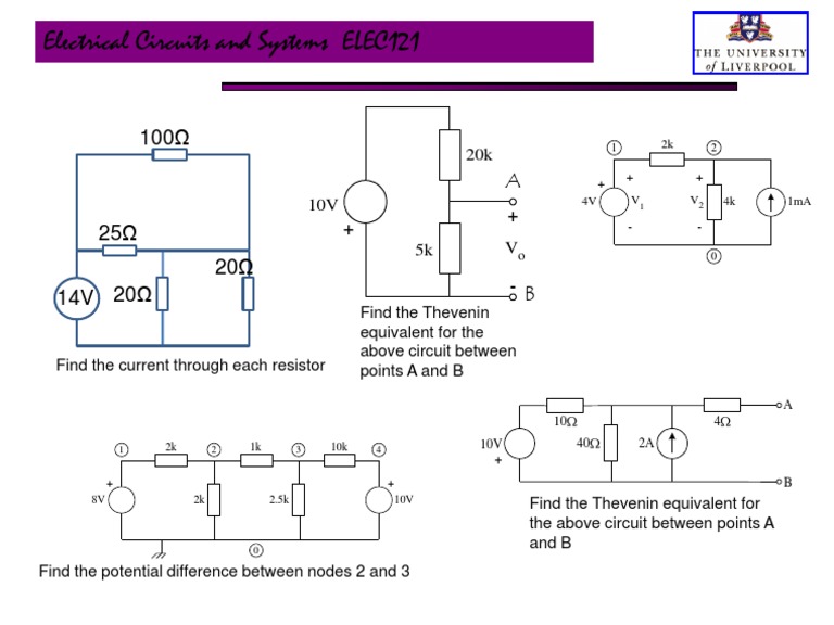 Thevenin Equivalent Circuit Analysis | PDF