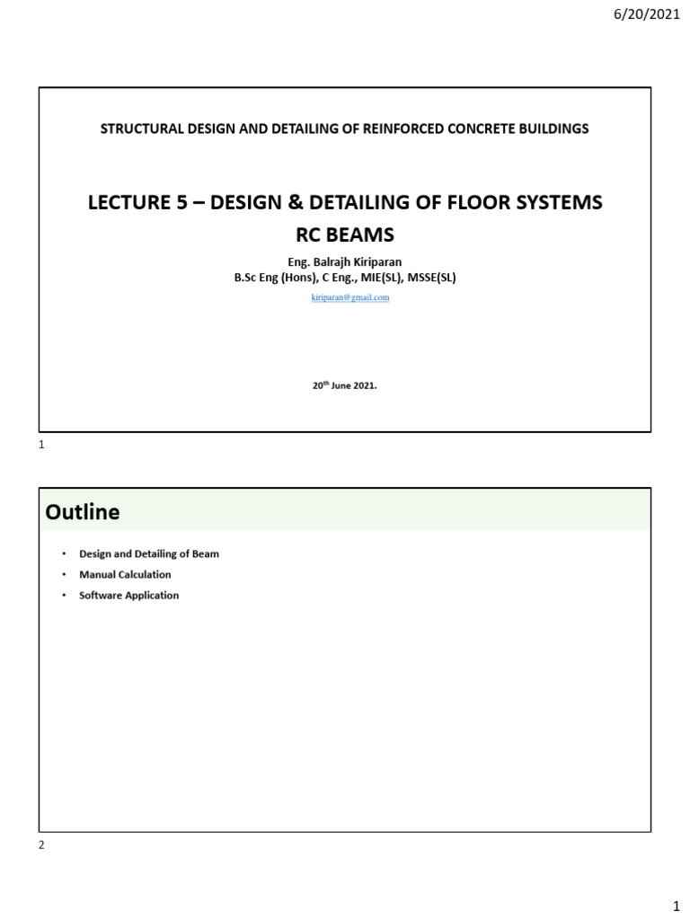 RC Beam Design and Detailing Guide | PDF | Beam (Structure) | Concrete