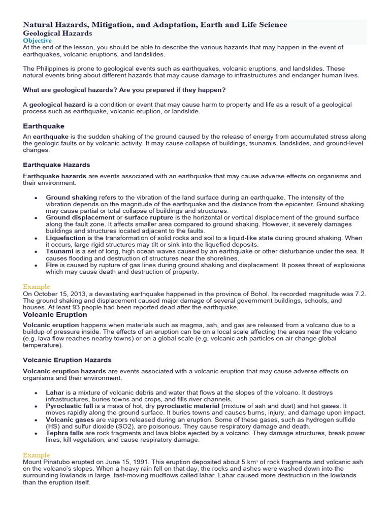 3 Natural Hazards Pdf Tropical Cyclones Volcano