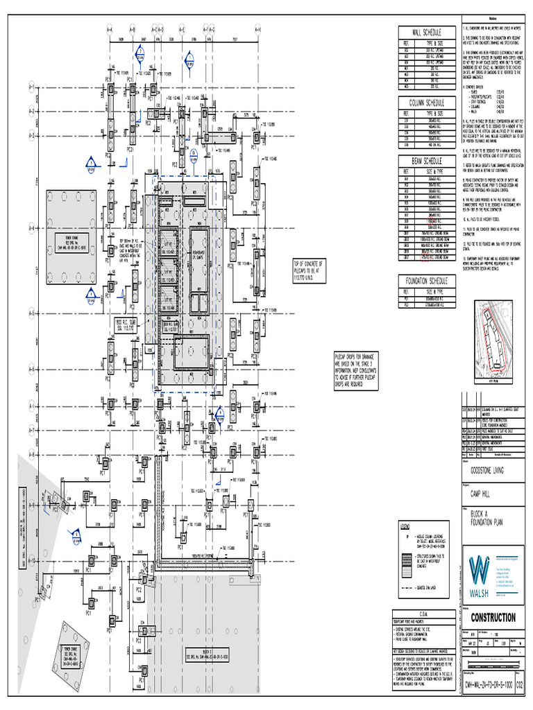 Block A - Foundation Plan | PDF | Architectural Design | Architecture