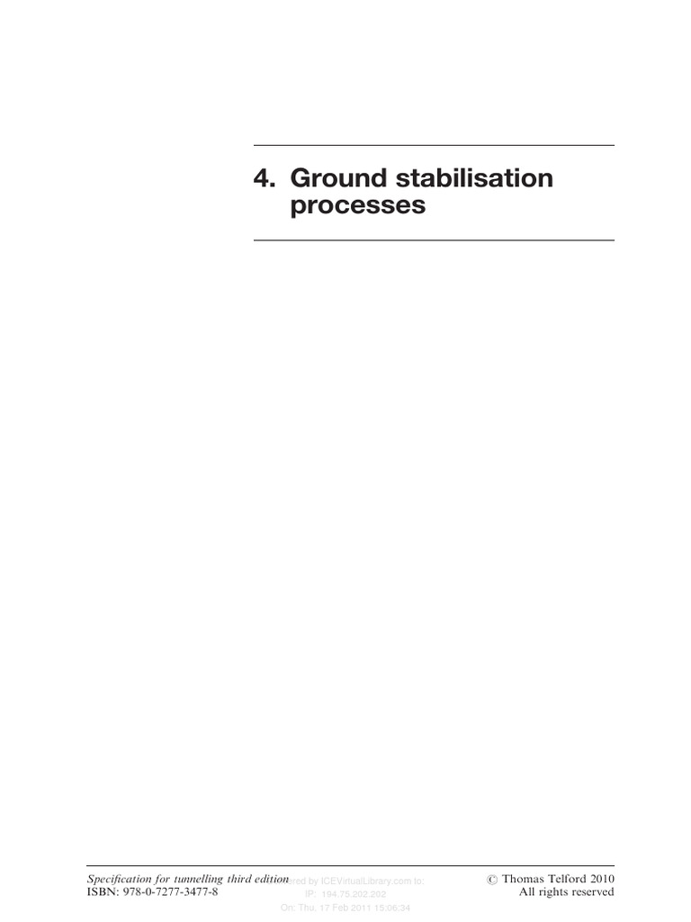 Ground Stabilisation and Grouting Guidelines | PDF | Cryogenics | Risk