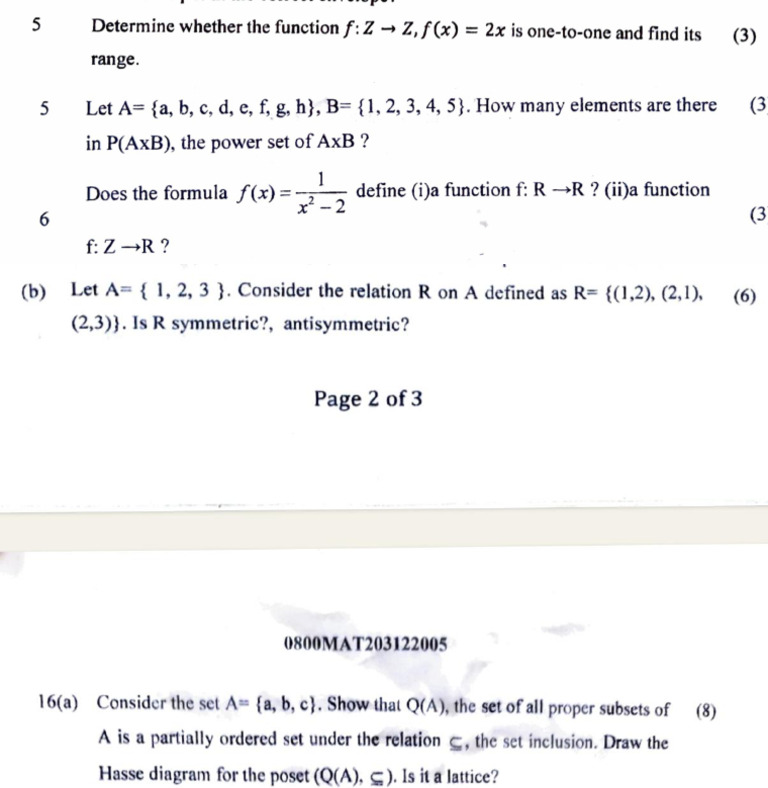 Mod 3 Dms QP Questions | PDF