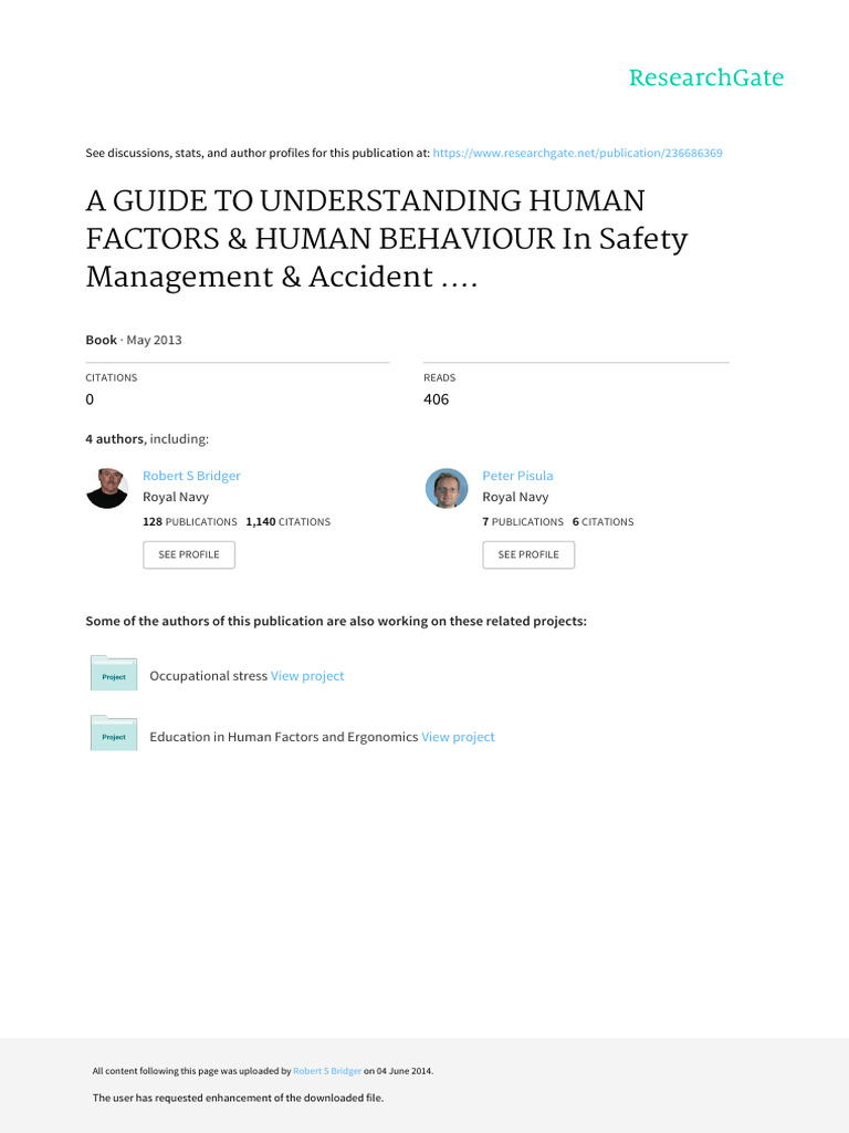 Navy - Understanding Human Factors Guide | PDF | Human Factors And ...