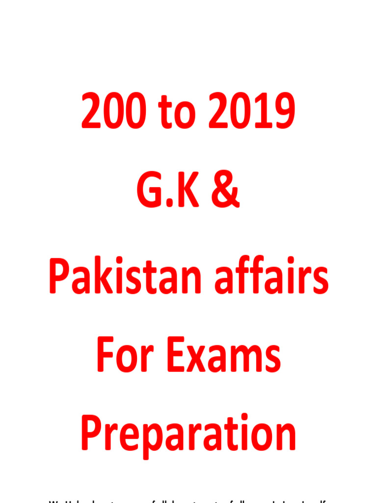 2000 To 2019 G.K & Pakistan Affairs | PDF | Software | Cyberspace
