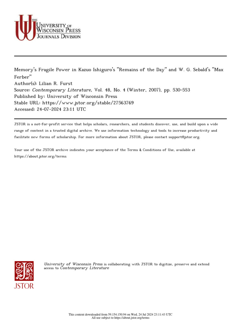 Memory in Remains | PDF | Memory