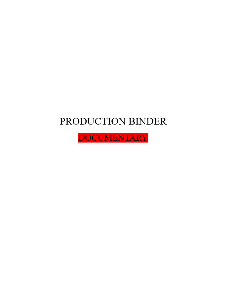 Documentary Production Project Overview | PDF | Teachers | Occupational ...