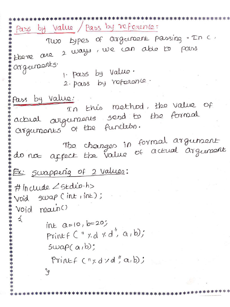 Pass by Value and Reference | PDF