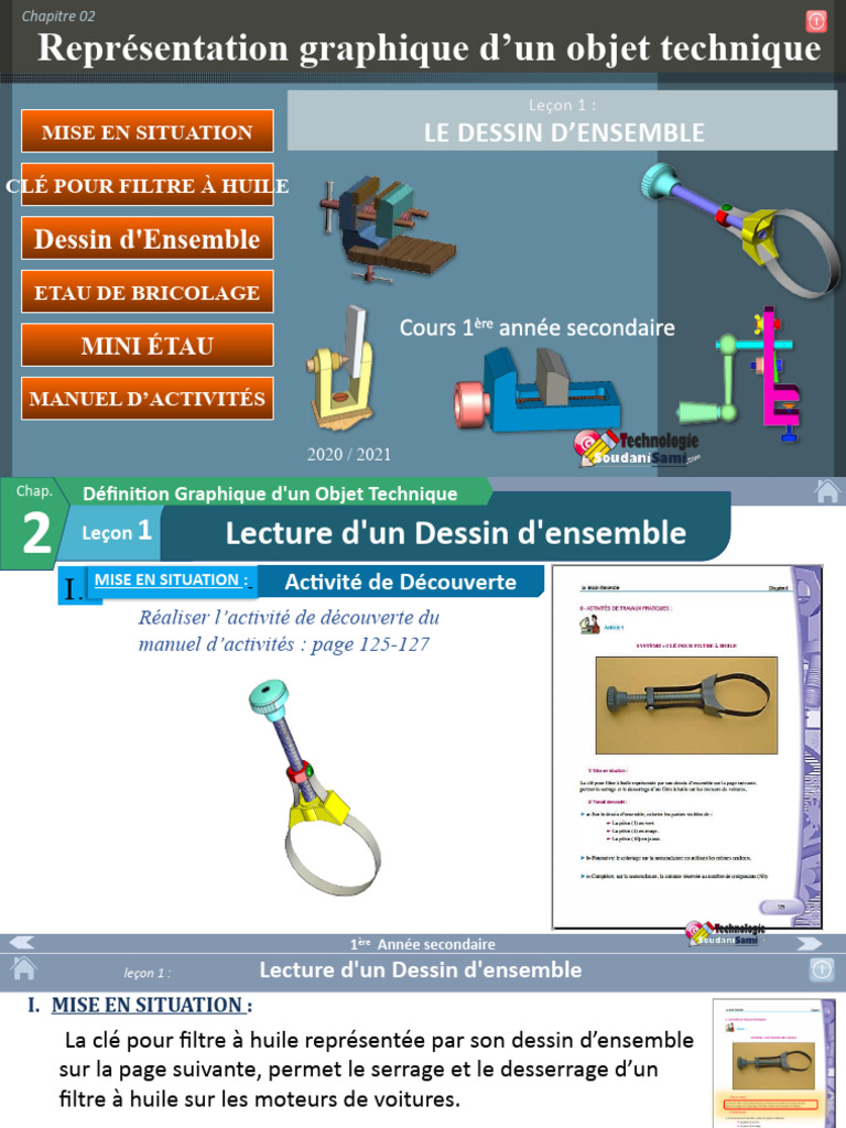 Lecture du Dessin d'Ensemble A4 | PDF | Dessin technique | Vis de fixation
