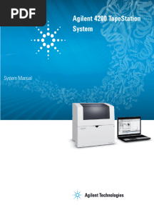 Agilent 4200 TapeStation System Manual - 0